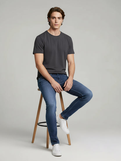 Celio* Men Blue Solid Slim Fit Cotton Jeans