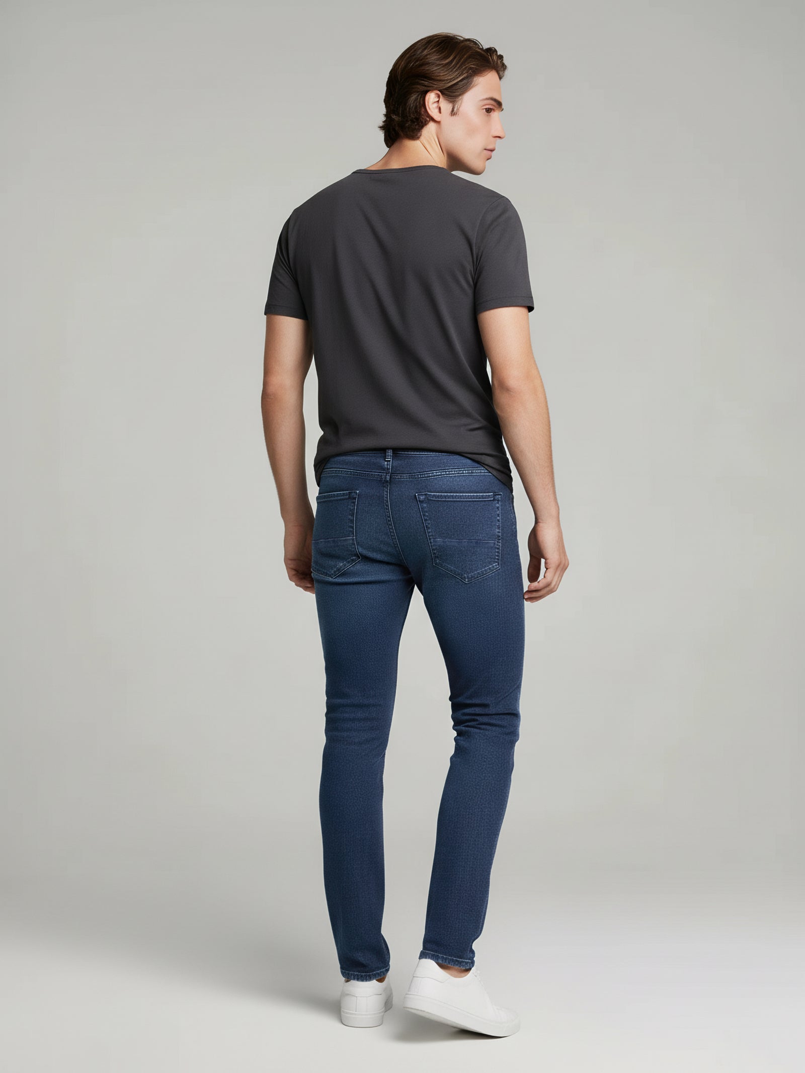 Celio* Blue Slim Fit Cotton Solid Jeans For Men