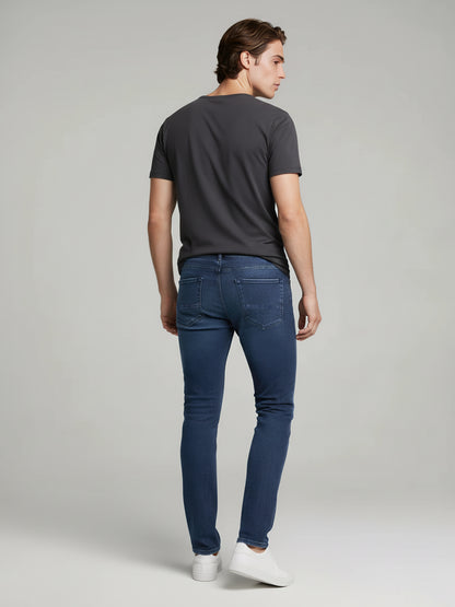 Celio* Men Blue Solid Slim Fit Cotton Jeans