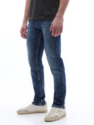Celio Dobby Slim Fit Cotton Blend Blue Jeans