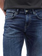Celio Dobby Slim Fit Cotton Blend Blue Jeans