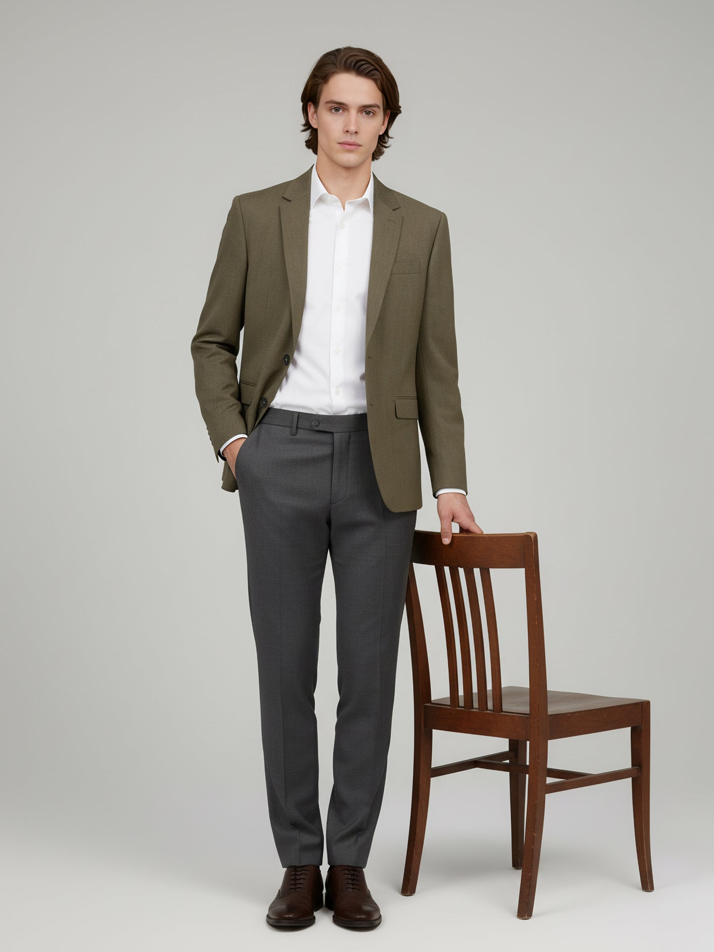 Celio Men Taupe Solid Slim Fit Polyester Jackets