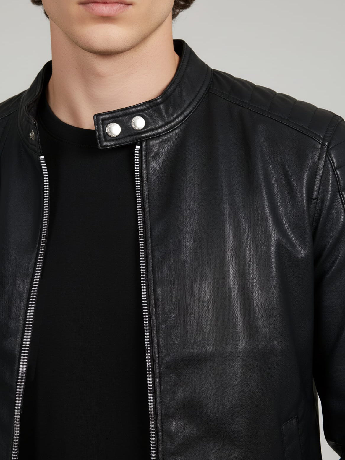 Celio Men Black Solid Regular Fit Polyester Jackets