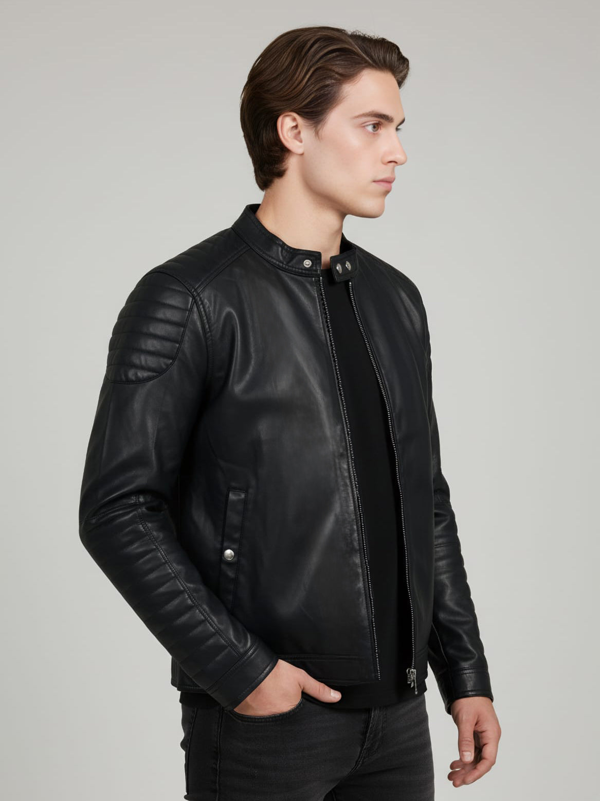 Celio Men Black Solid Regular Fit Polyester Jackets