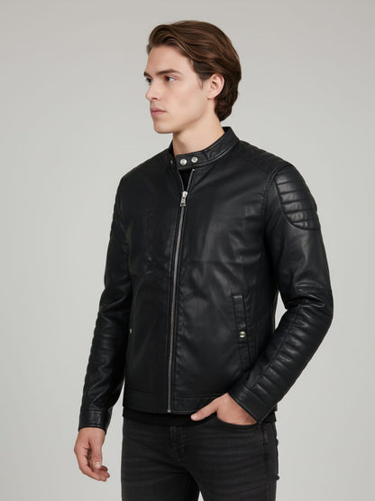 Celio Men Black Solid Regular Fit Polyester Jackets