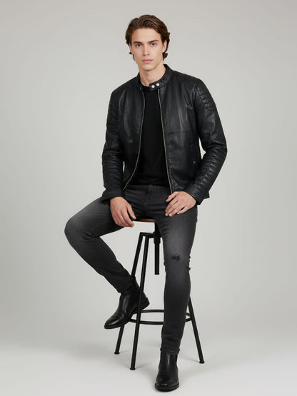 Celio Men Black Solid Regular Fit Polyester Jackets