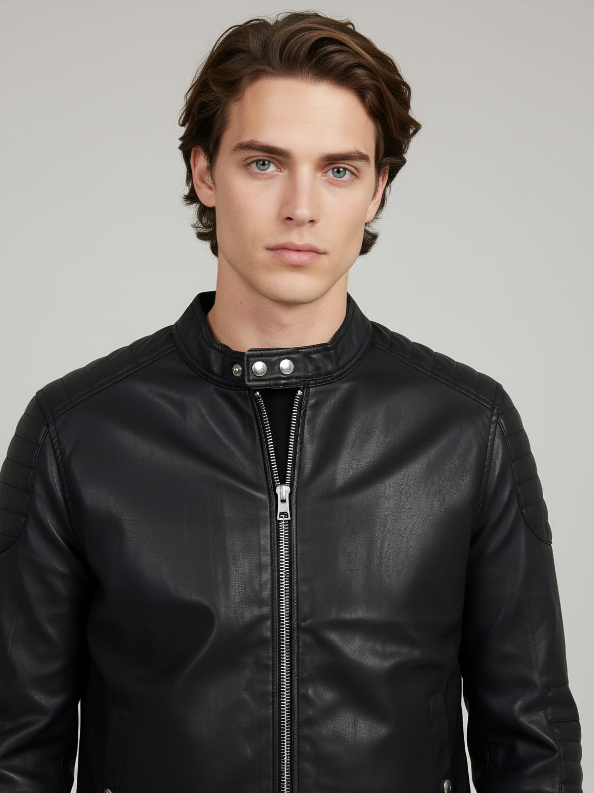 Celio Men Black Solid Regular Fit Polyester Jackets