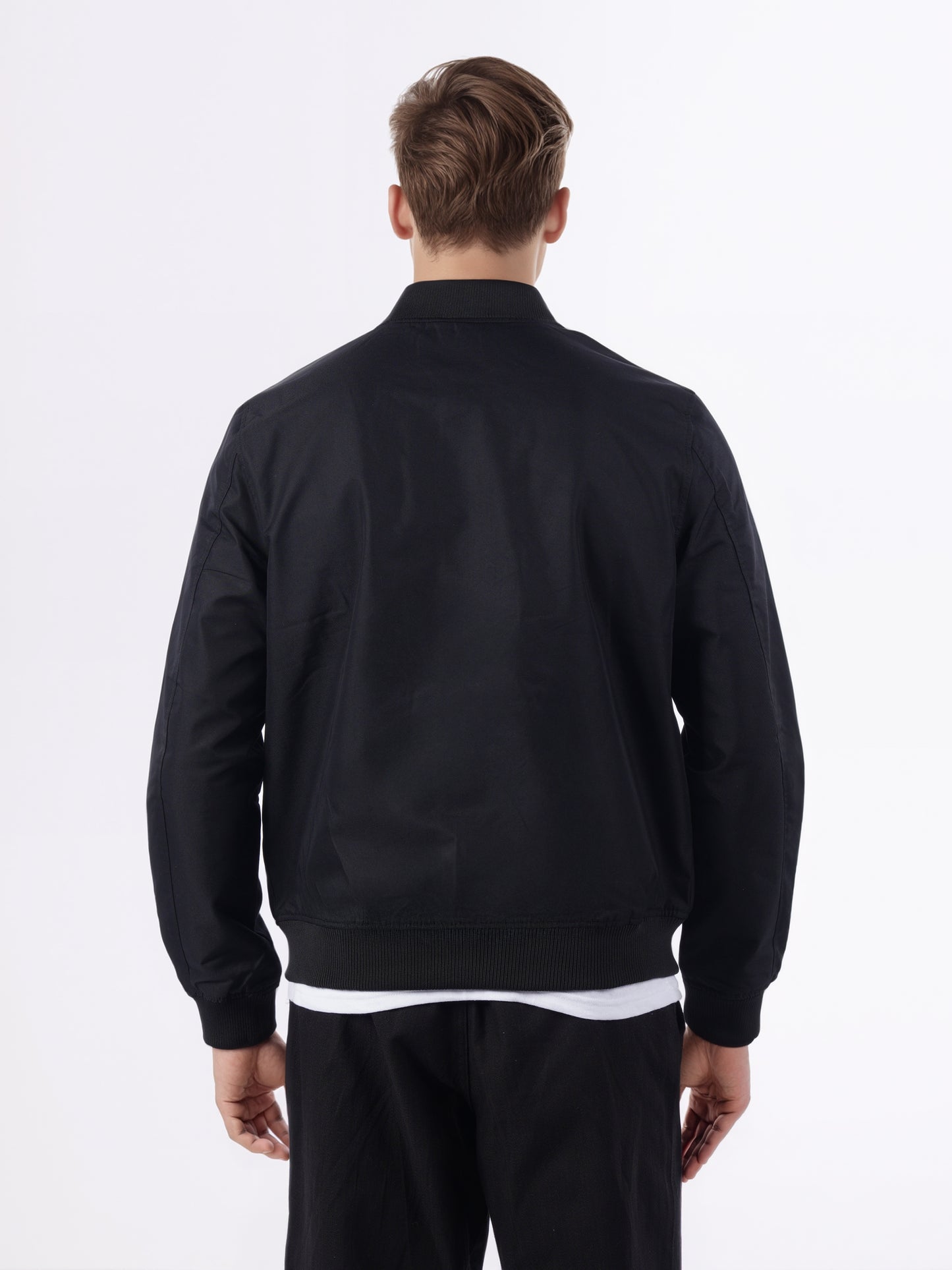 Celio* Men Black Solid Regular Fit Cotton Jackets