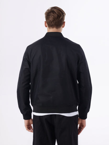 Celio* Men Black Solid Regular Fit Cotton Jackets