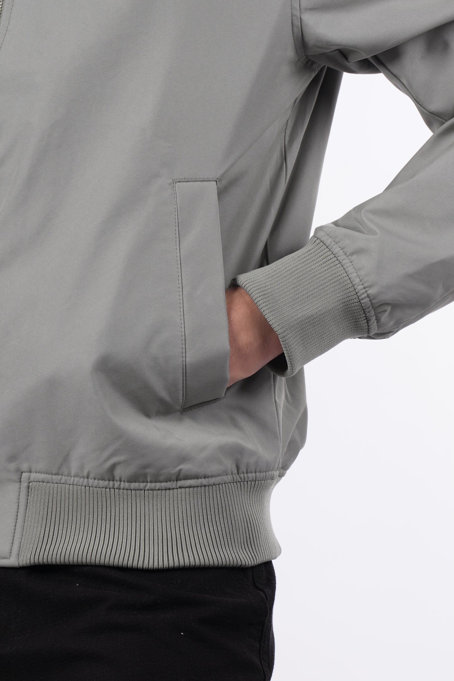 Celio* Men Grey Solid Regular Fit Cotton Jackets