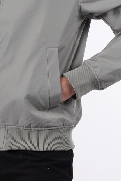 Celio* Men Grey Solid Regular Fit Cotton Jackets