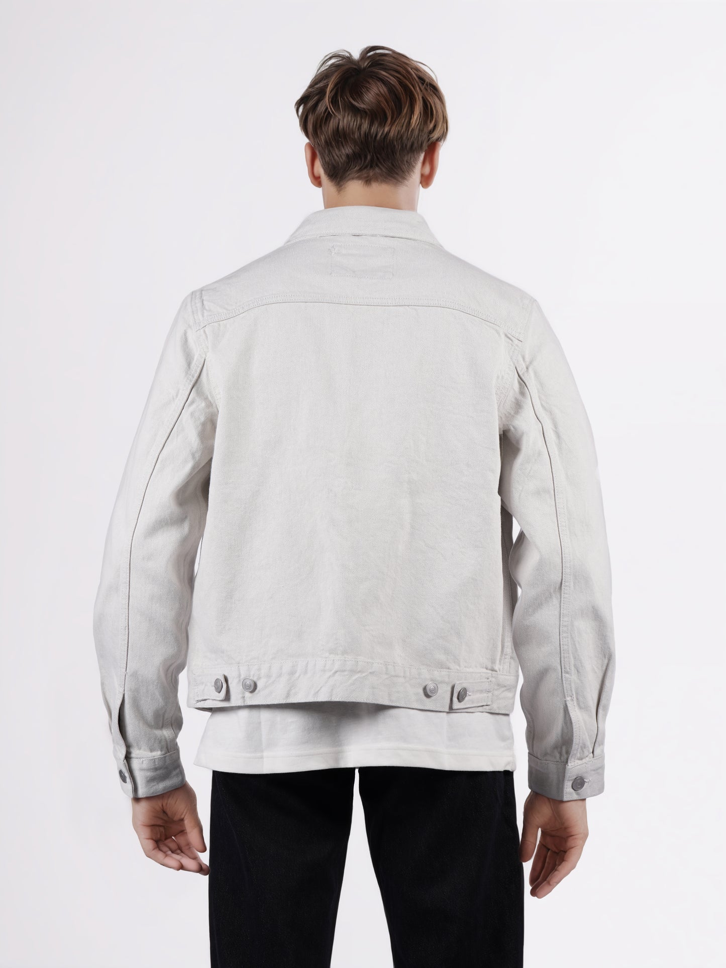 Celio Men Beige Solid Regular Fit Cotton Jackets