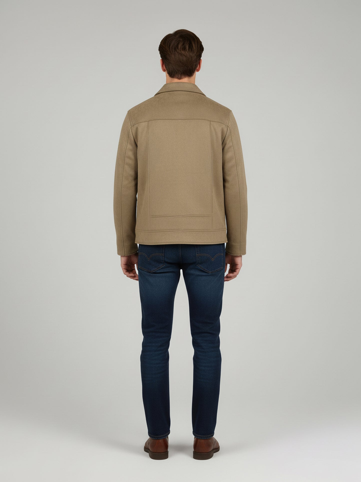 Celio* Men Beige Solid Regular Fit Polyester Jackets