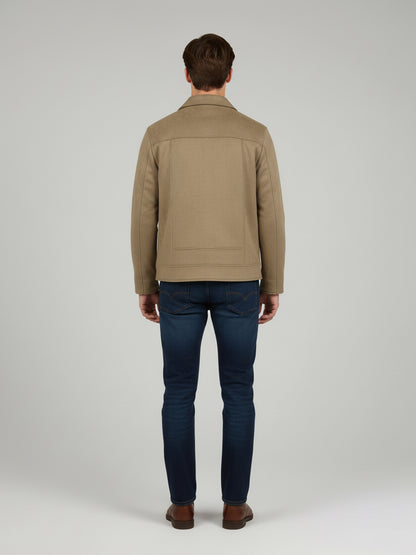 Celio* Men Beige Solid Regular Fit Polyester Jackets