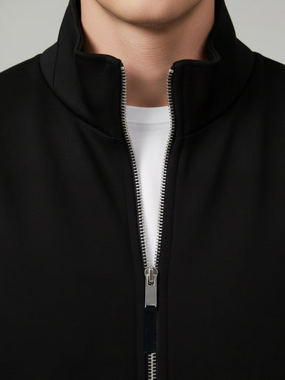 Celio* Men Black Solid Regular Fit Polyester Jackets