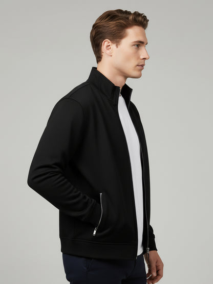 Celio* Men Black Solid Regular Fit Polyester Jackets