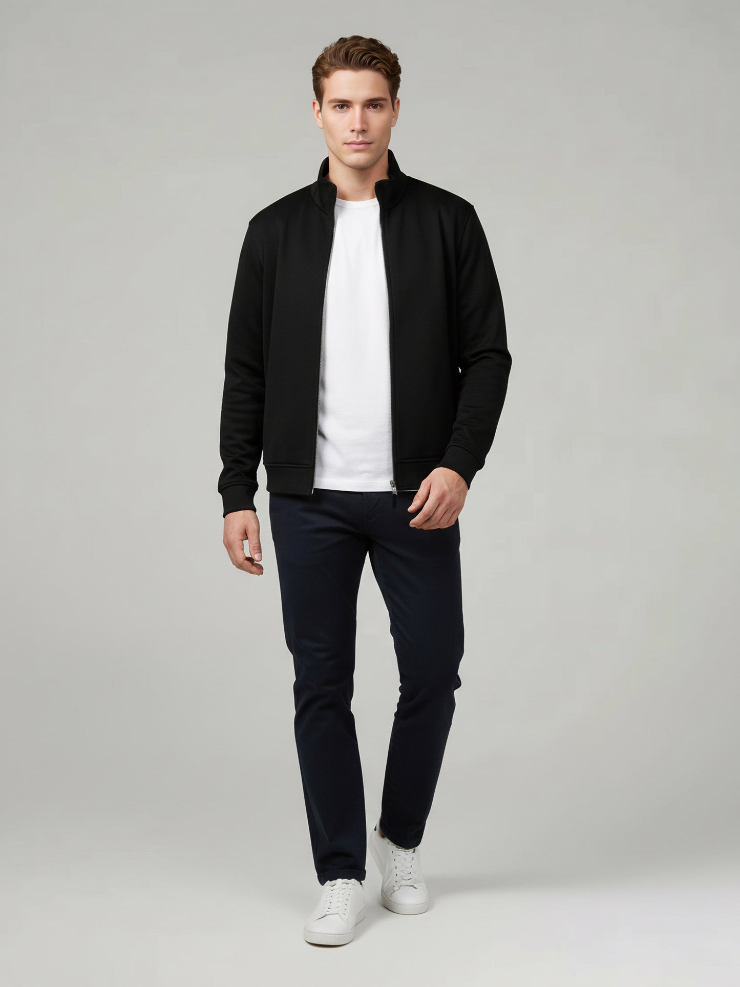 Celio* Men Black Solid Regular Fit Polyester Jackets