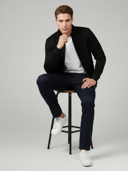 Celio* Men Black Solid Regular Fit Polyester Jackets