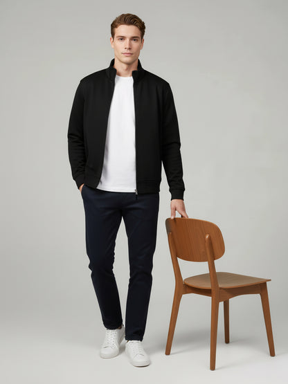 Celio* Men Black Solid Regular Fit Polyester Jackets