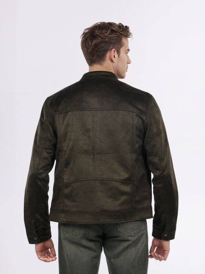 Celio* Men Olive Solid Regular Fit Polyester Jacket