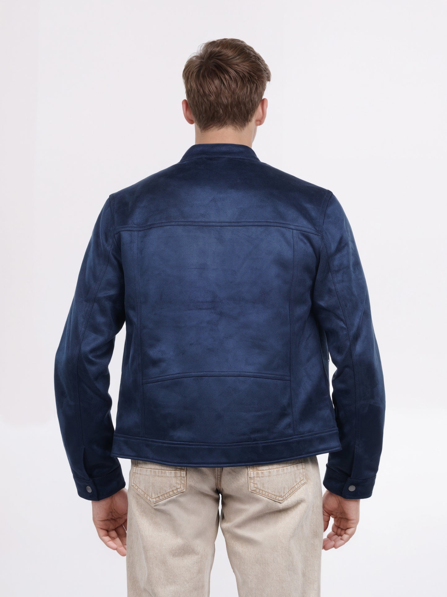 Celio* Men Navy Blue Solid Regular Fit Polyester Jacket