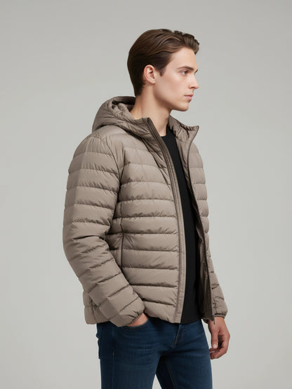 Celio* Men Beige Solid Regular Fit Polyester Jackets