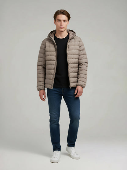 Celio* Men Beige Solid Regular Fit Polyester Jackets