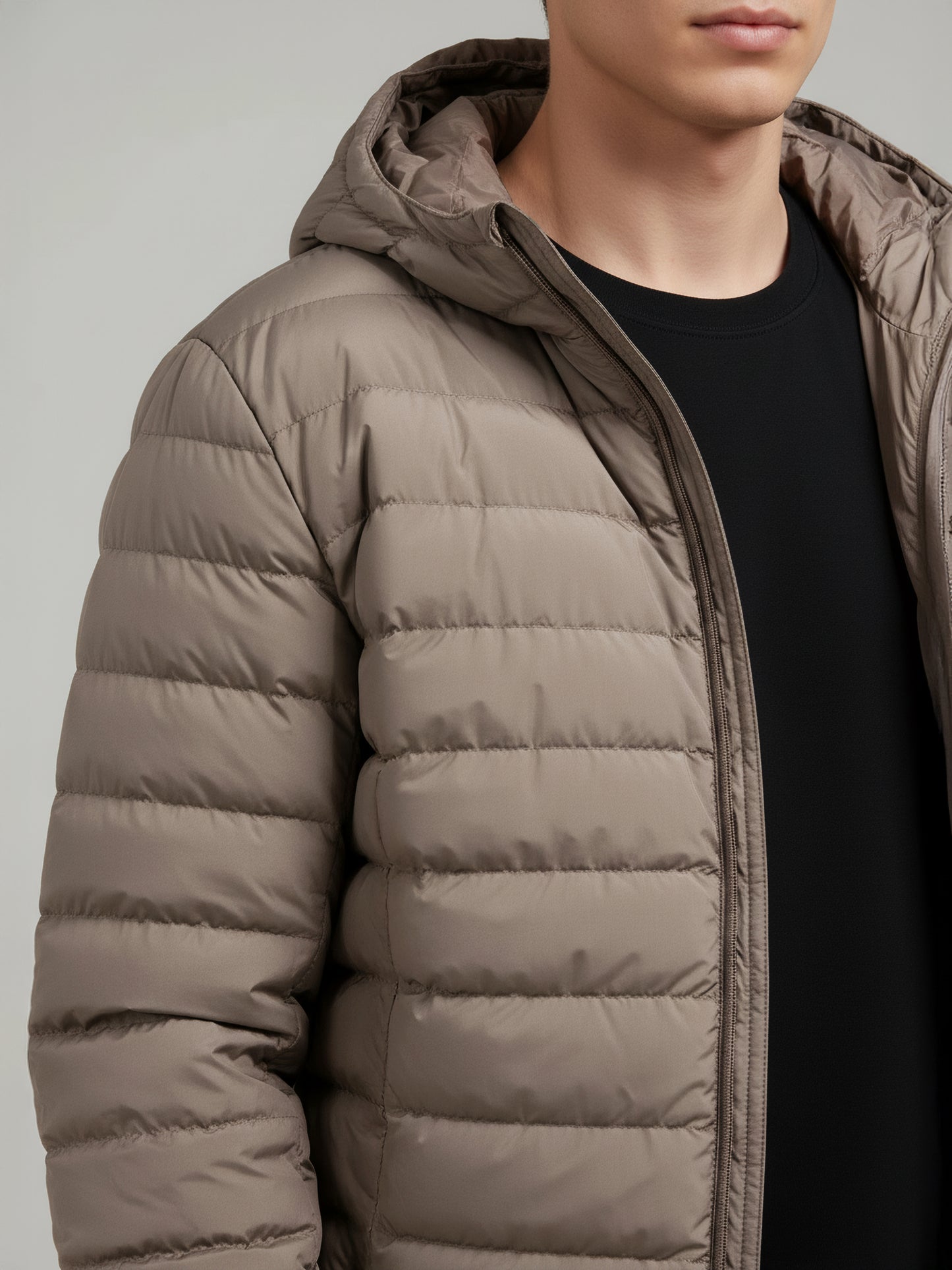 Celio* Men Beige Solid Regular Fit Polyester Jackets