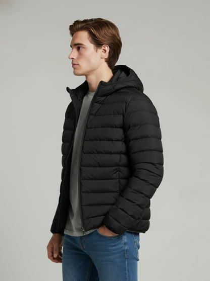 Celio* Men Black Solid Regular Fit Polyester Jackets