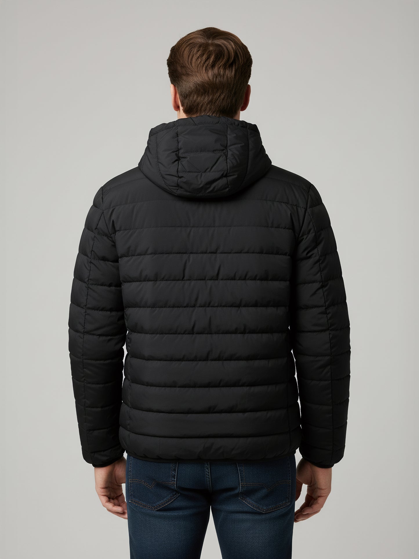 Celio* Men Black Solid Regular Fit Polyester Jackets