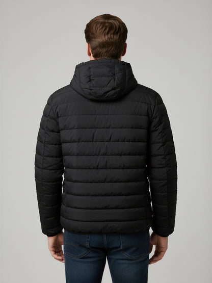 Celio* Men Black Solid Regular Fit Polyester Jackets