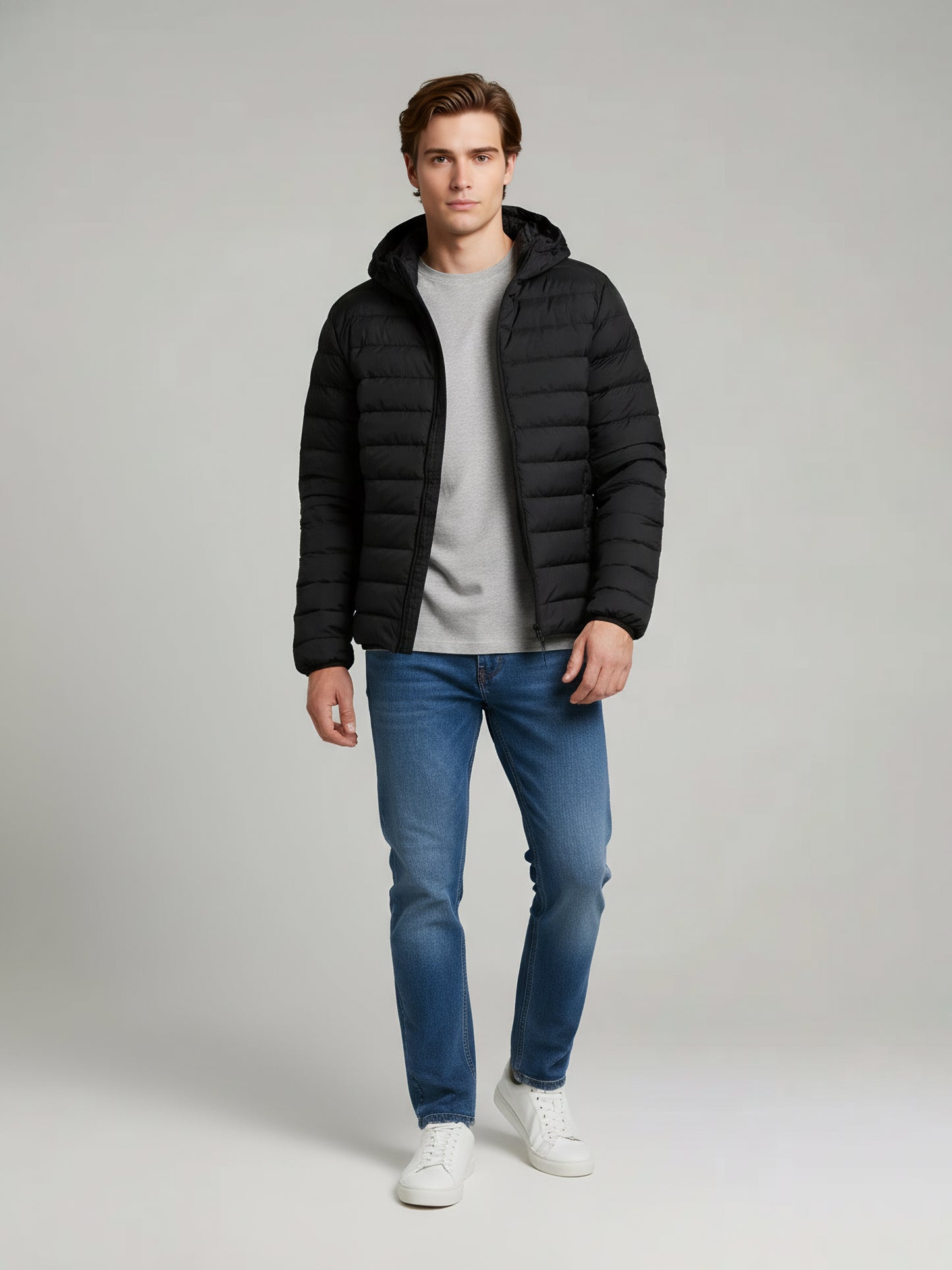 Celio* Men Black Solid Regular Fit Polyester Jackets