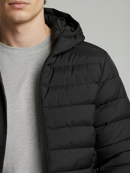 Celio* Men Black Solid Regular Fit Polyester Jackets