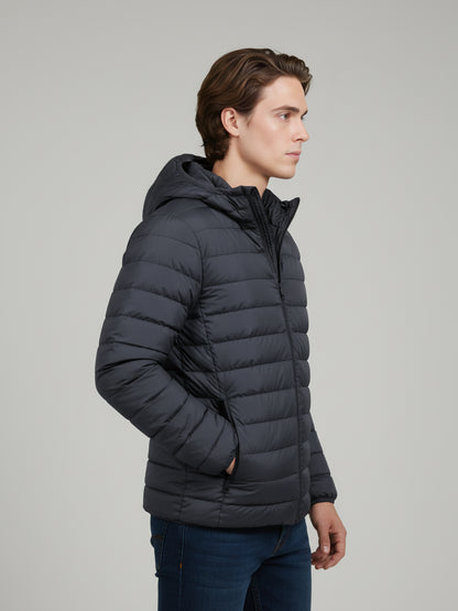 Celio* Men Grey Solid Regular Fit Polyester Jackets