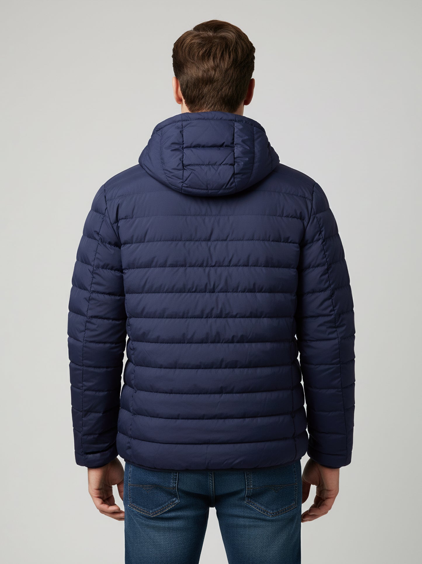 Celio* Men Navy Blue Solid Regular Fit Polyester Jackets