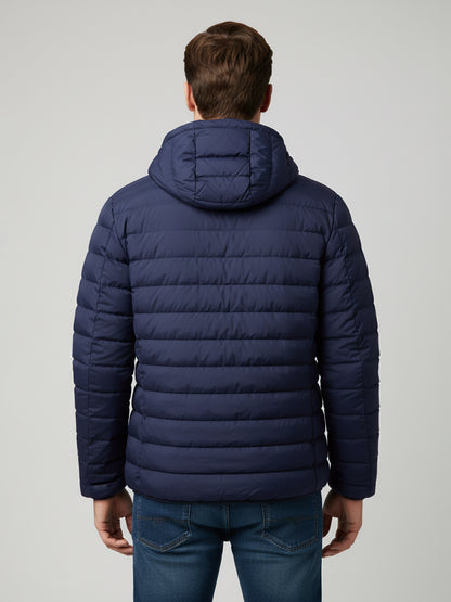 Celio* Men Navy Blue Solid Regular Fit Polyester Jackets