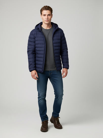 Celio* Men Navy Blue Solid Regular Fit Polyester Jackets