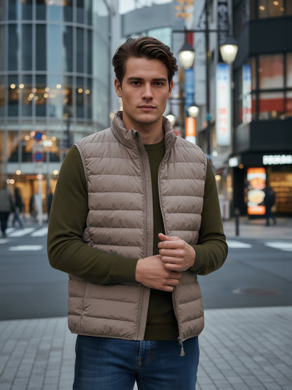 Celio* Men Beige Solid Regular Fit Polyester Jackets