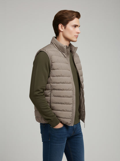 Celio* Men Beige Solid Regular Fit Polyester Jackets