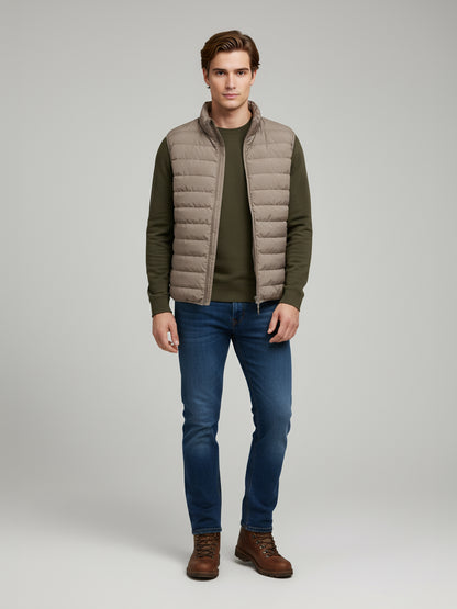 Celio* Men Beige Solid Regular Fit Polyester Jackets