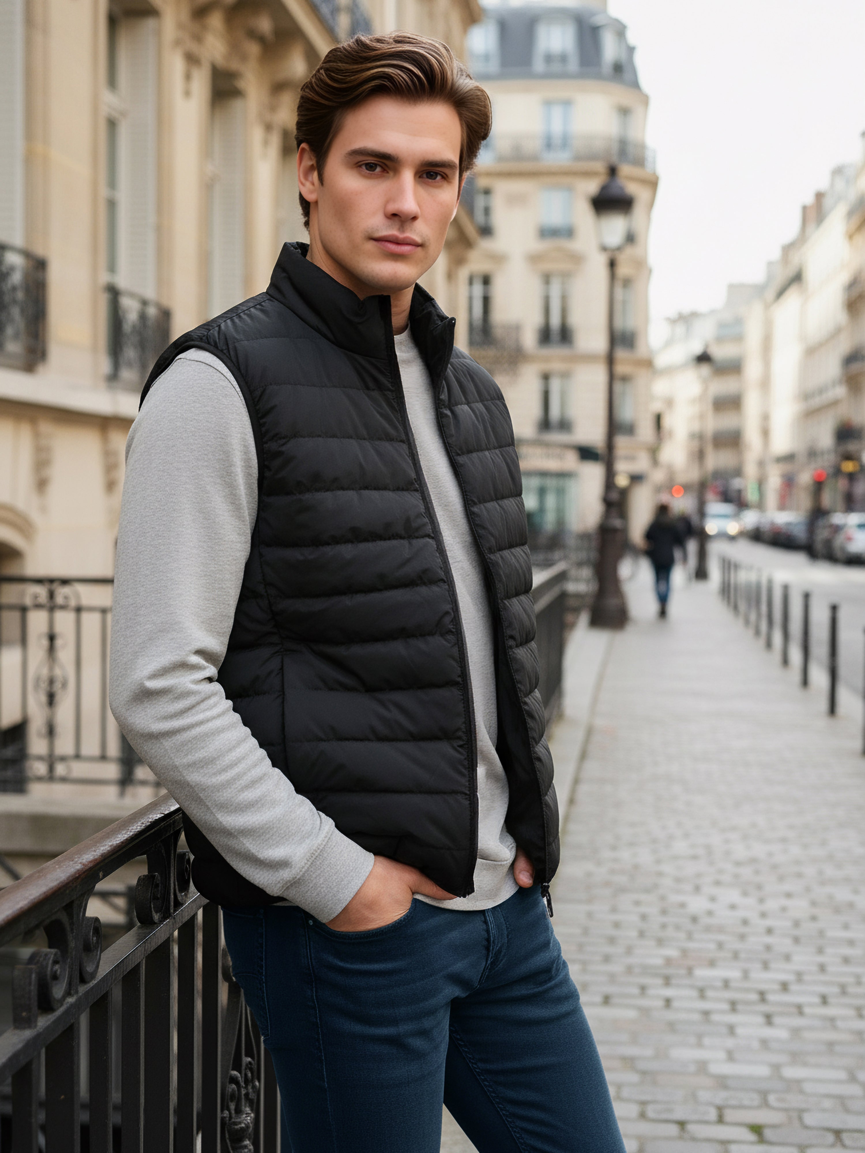 Celio* Men Black Solid Regular Fit Polyester Jackets