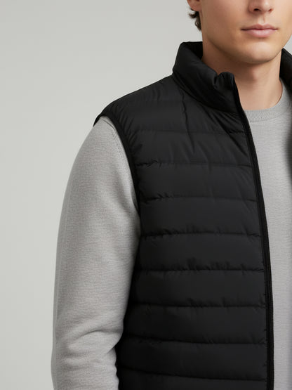 Celio* Men Black Solid Regular Fit Polyester Jackets