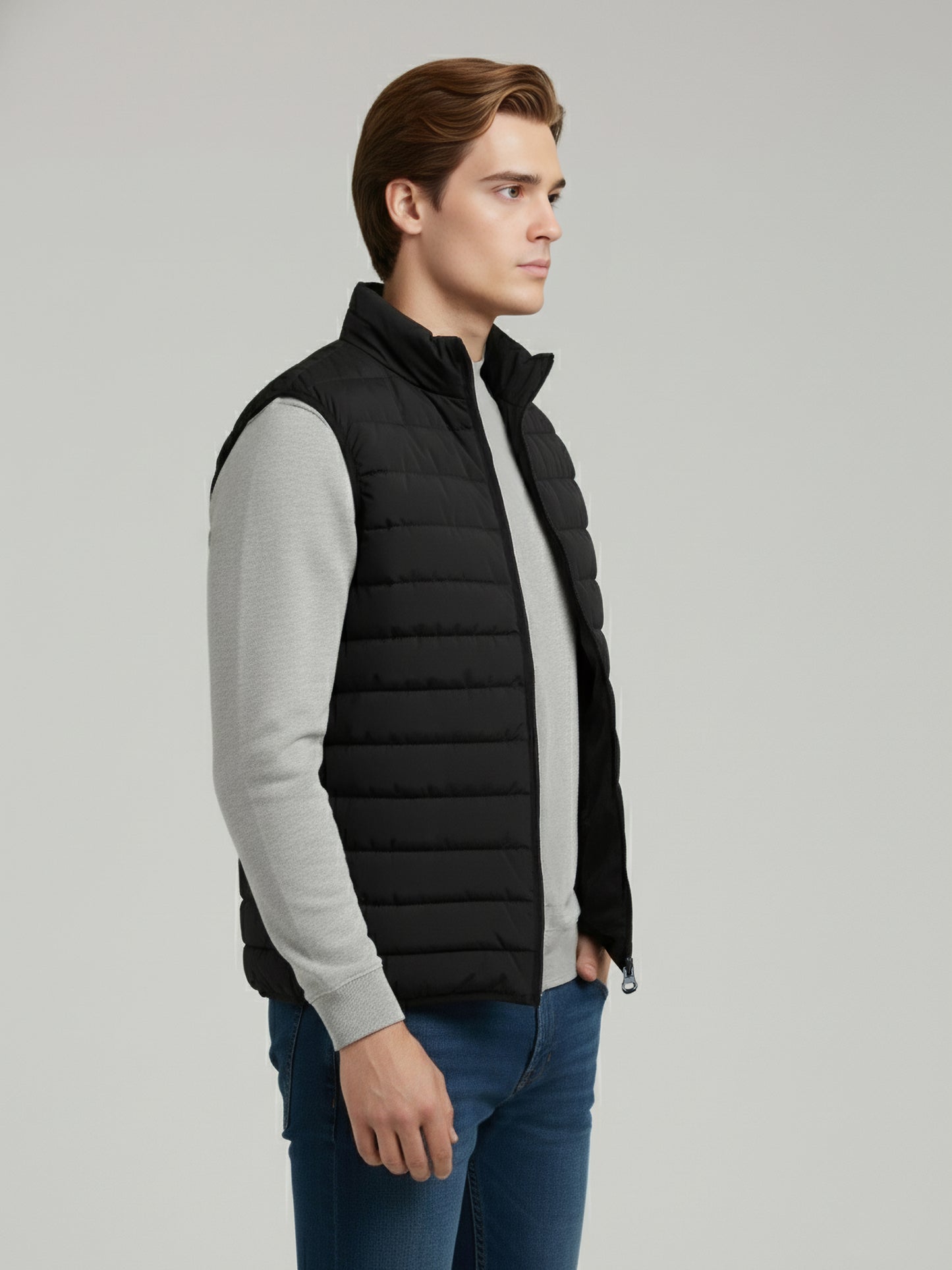 Celio* Men Black Solid Regular Fit Polyester Jackets