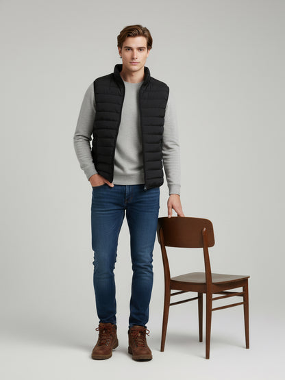 Celio* Men Black Solid Regular Fit Polyester Jackets