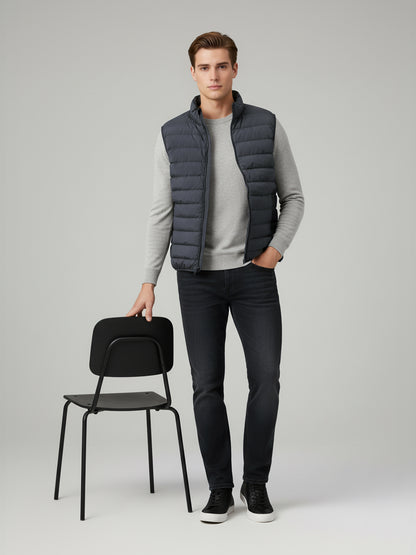 Celio* Men Grey Solid Regular Fit Polyester Jackets