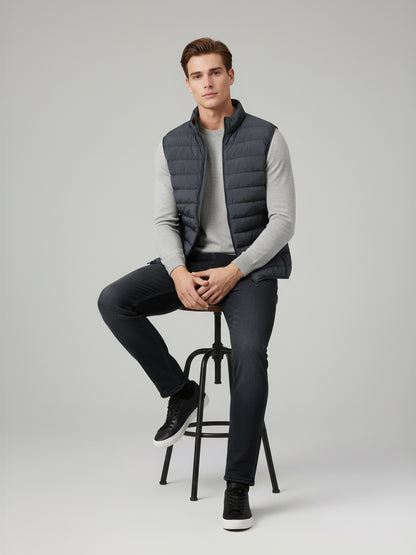 Celio* Men Grey Solid Regular Fit Polyester Jackets