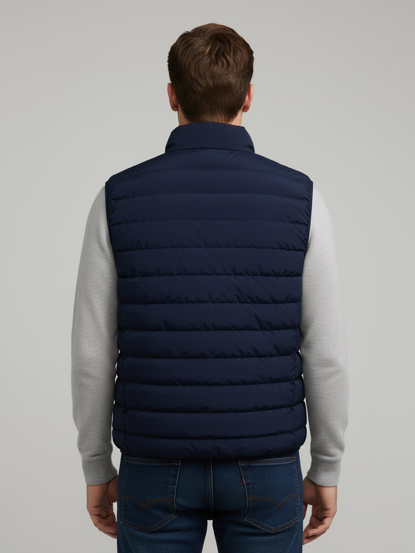 Celio* Men Navy Blue Solid Regular Fit Polyester Jackets