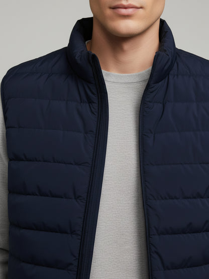 Celio* Men Navy Blue Solid Regular Fit Polyester Jackets