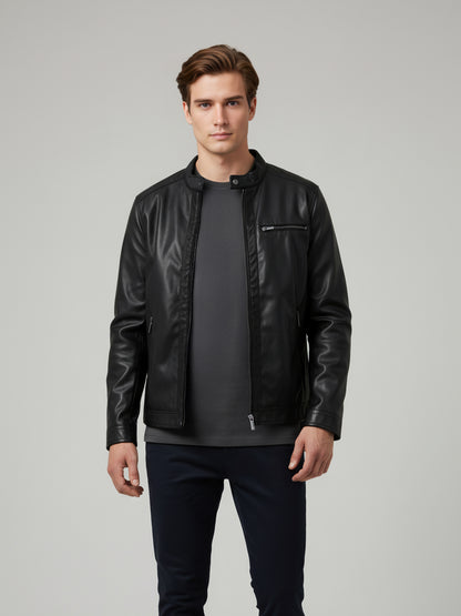 Celio* Men Black Solid Regular Fit Polyester Jackets