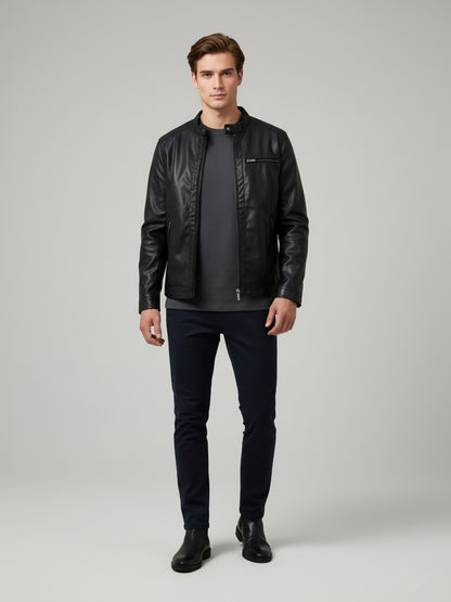 Celio* Men Black Solid Regular Fit Polyester Jackets